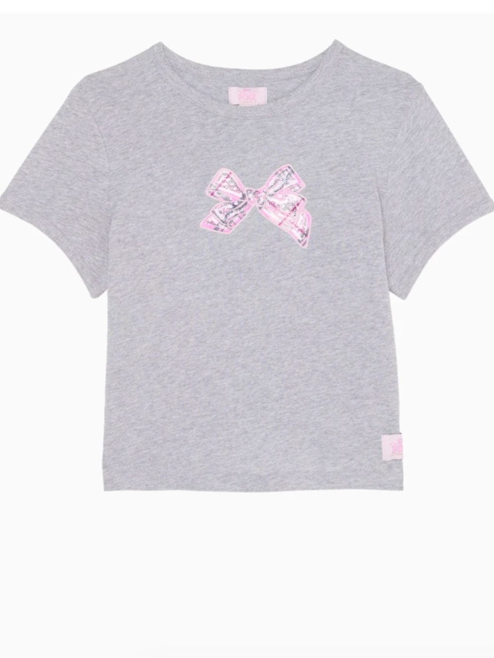 PINK x LOVESHACKFANCY Cotton Baby Tee Heather Grey Size Medium